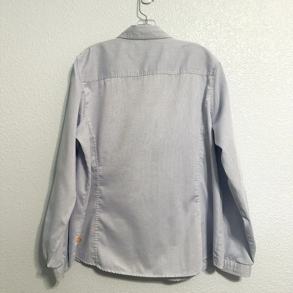 Orvis Button Up Plaid Blue White Shirt Pocket Long Sleeve XL Active Fit - Picture 2 of 10